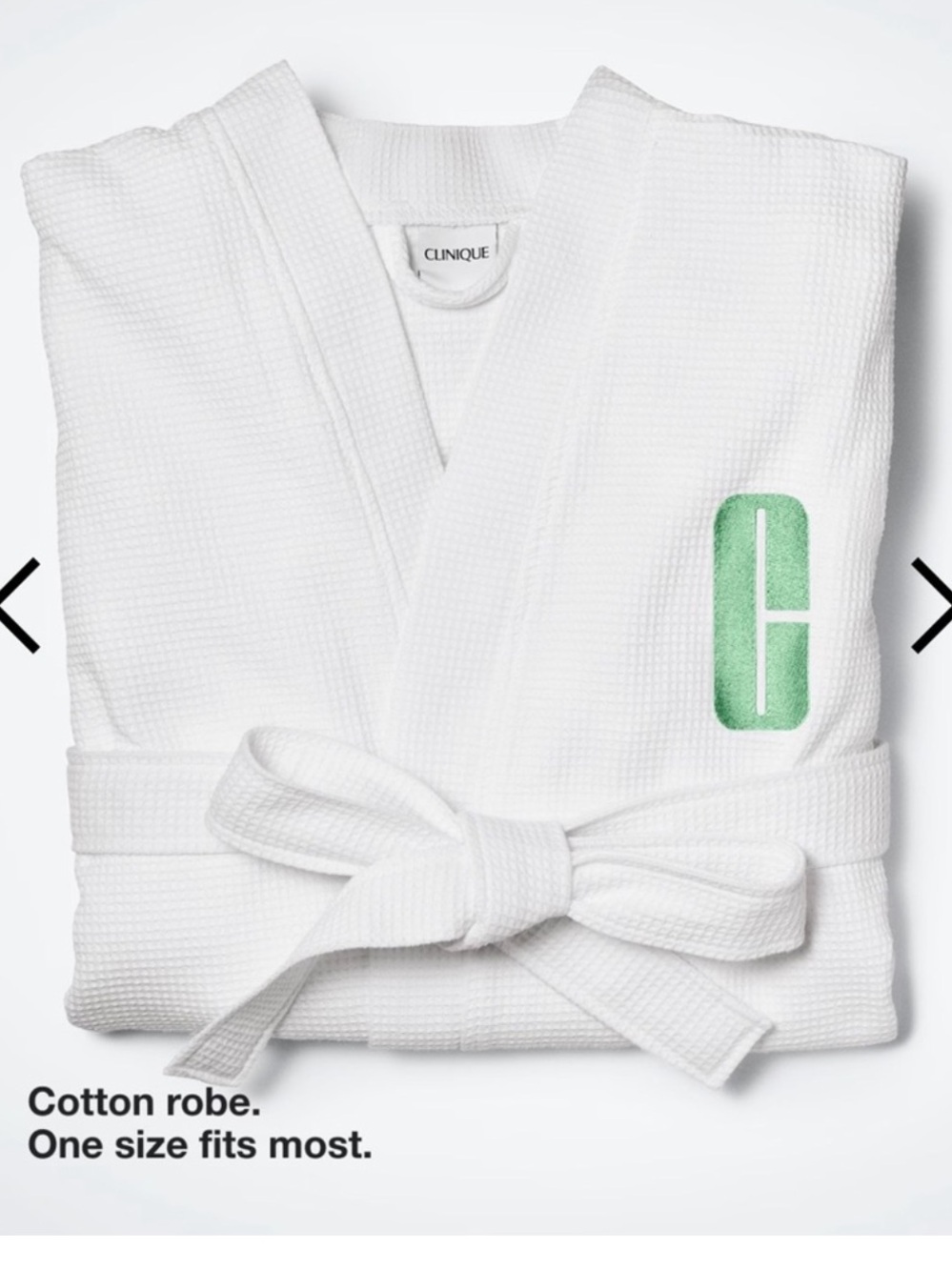 NWT Clinique Limited Edition Waffle Bathrobe